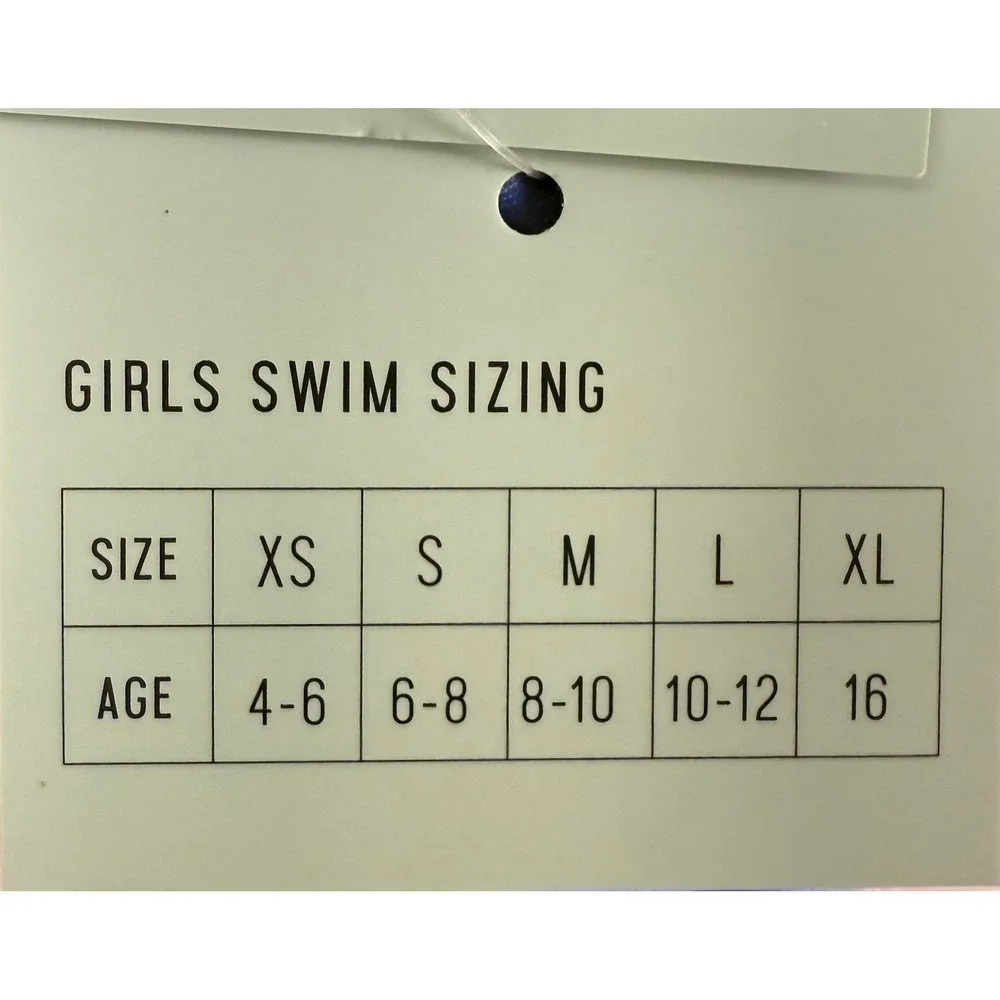 DSG Girls Britney One Piece Swimsuit S Lilac Blue Dye Stripe Size XS 4-6‎ NWT
